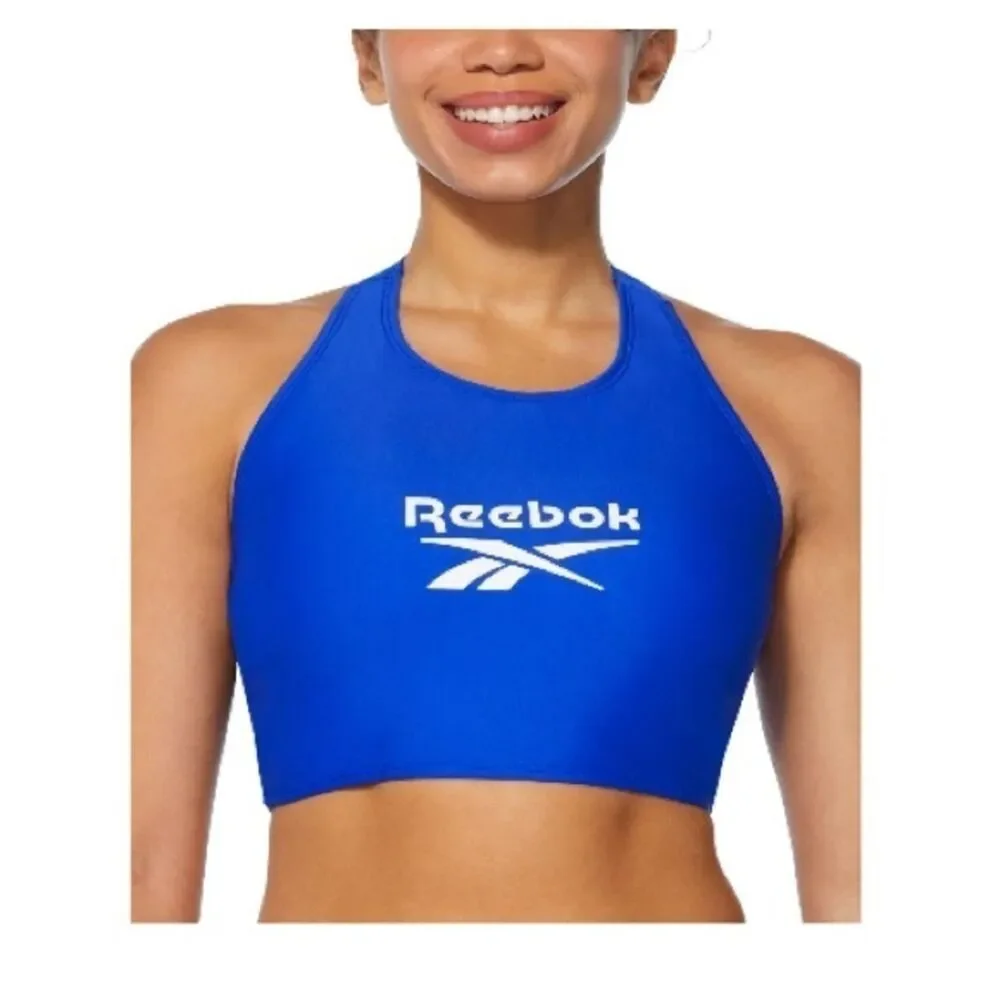 REEBOK Women's High-Neck T-Back Bikini Top, swim top